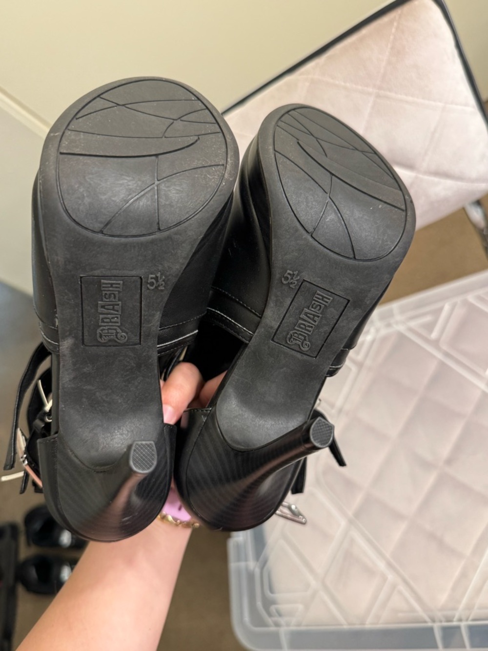 Brash Black Open-Toe Strappy Heels - Picture 5 of 5